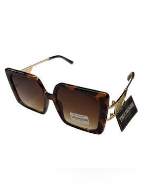 True Religion Women's Tortoiseshell Square Sunglasses - Brown Gradient